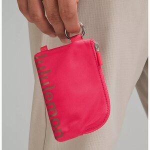 Lululemon Clippable Card Pouch Glaze Pink/ Ancient Copper